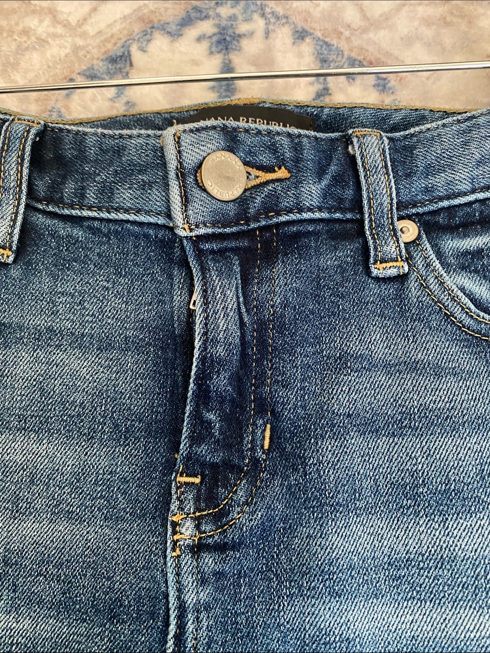 Banana Republic Women's Frayed Hem Denim Mini Skirt - Picture 3 of 5